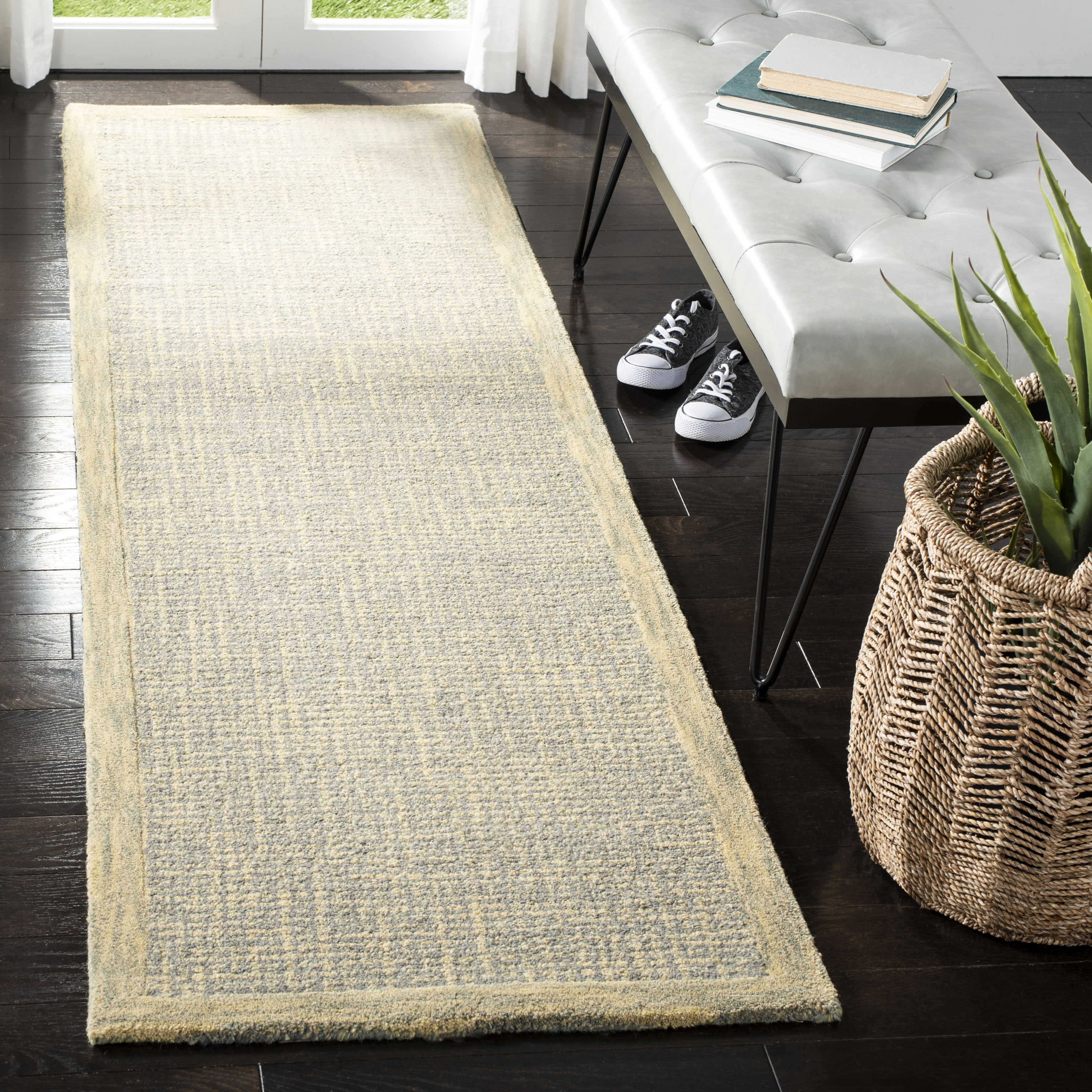 Safavieh Hand Tufted Abstract Collection Gold / Grey Area Rugs – ABT220B