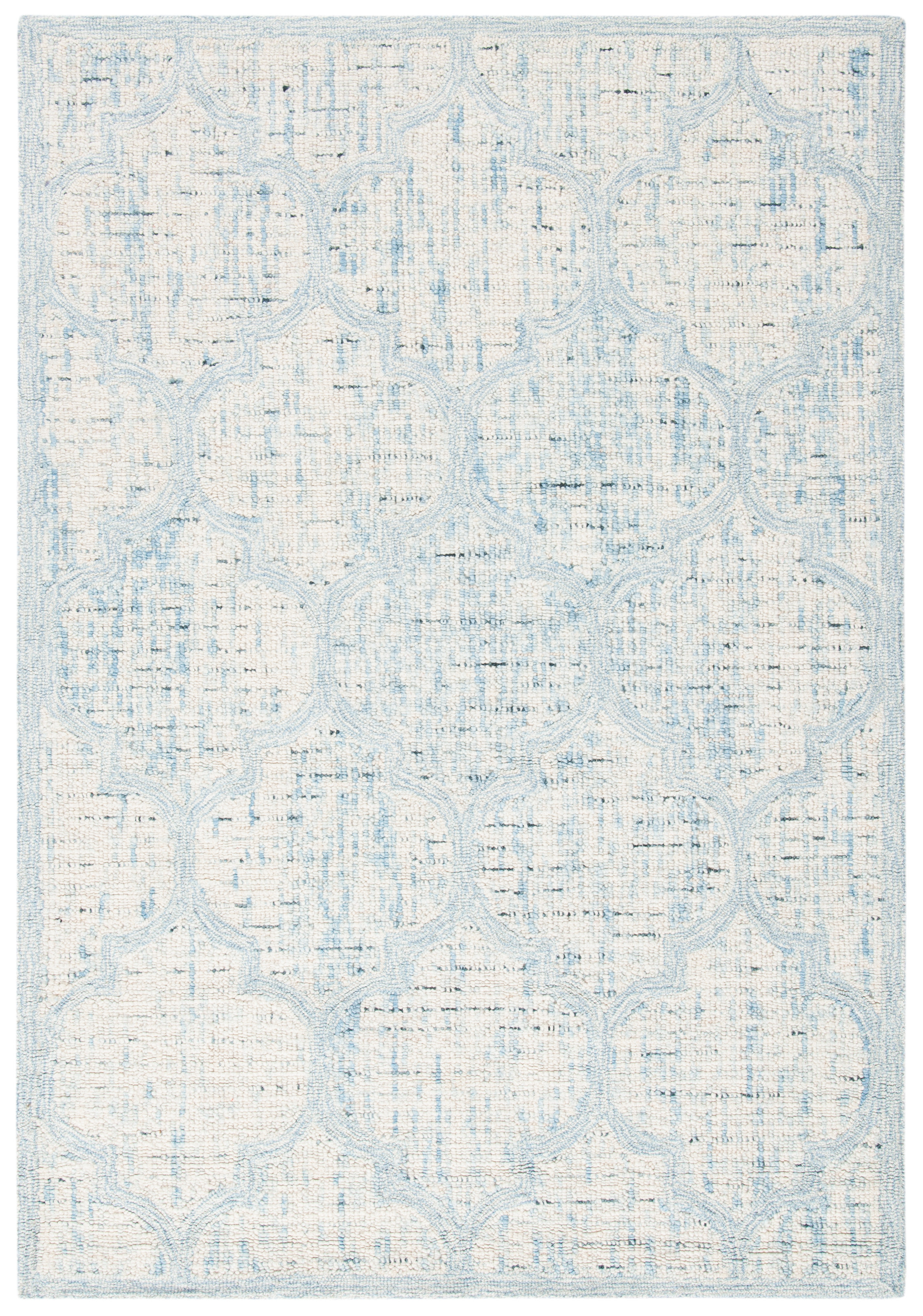 Safavieh Hand Tufted Abstract Collection Ivory / Turquoise Area Rugs – ABT474K
