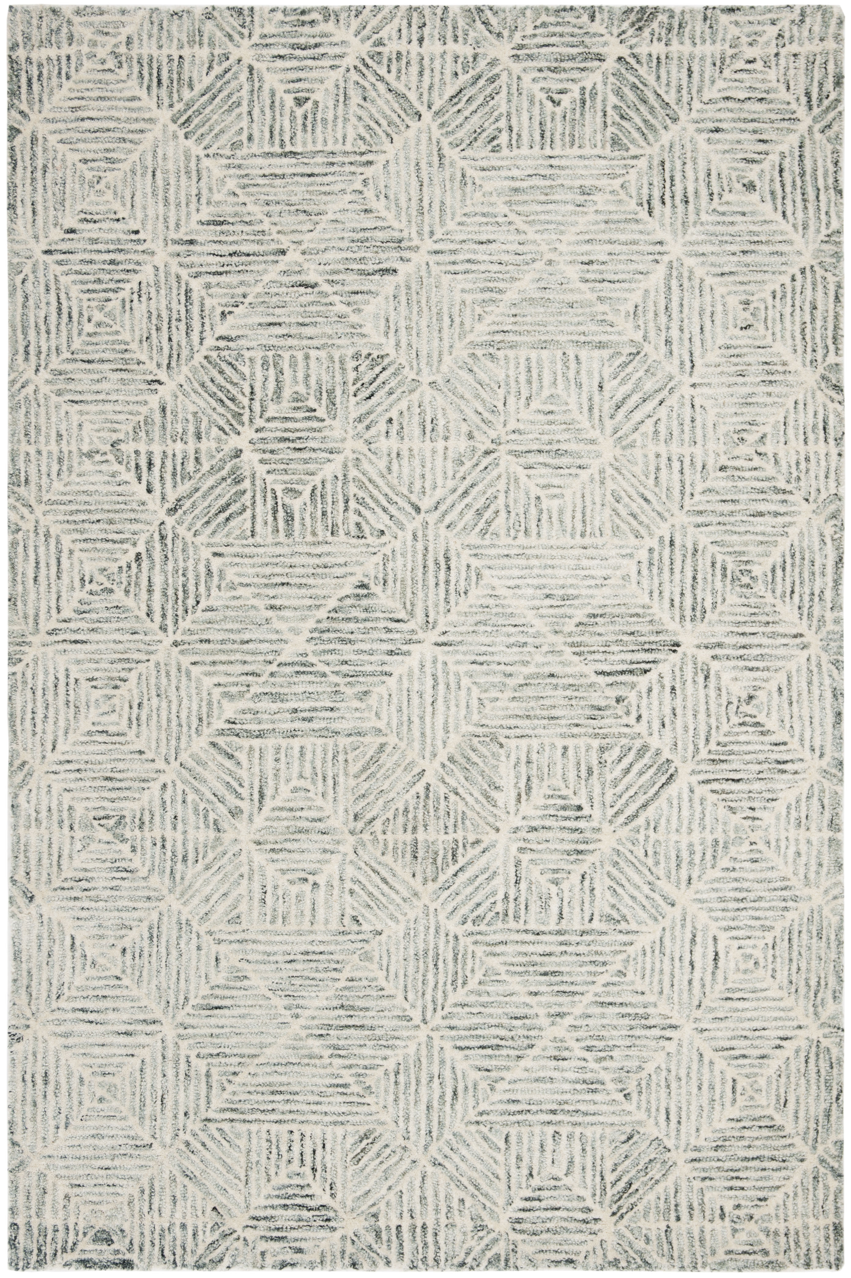 Safavieh Hand Tufted Abstract Collection Green / Ivory Area Rugs - ABT763Y - Picture 4 of 28