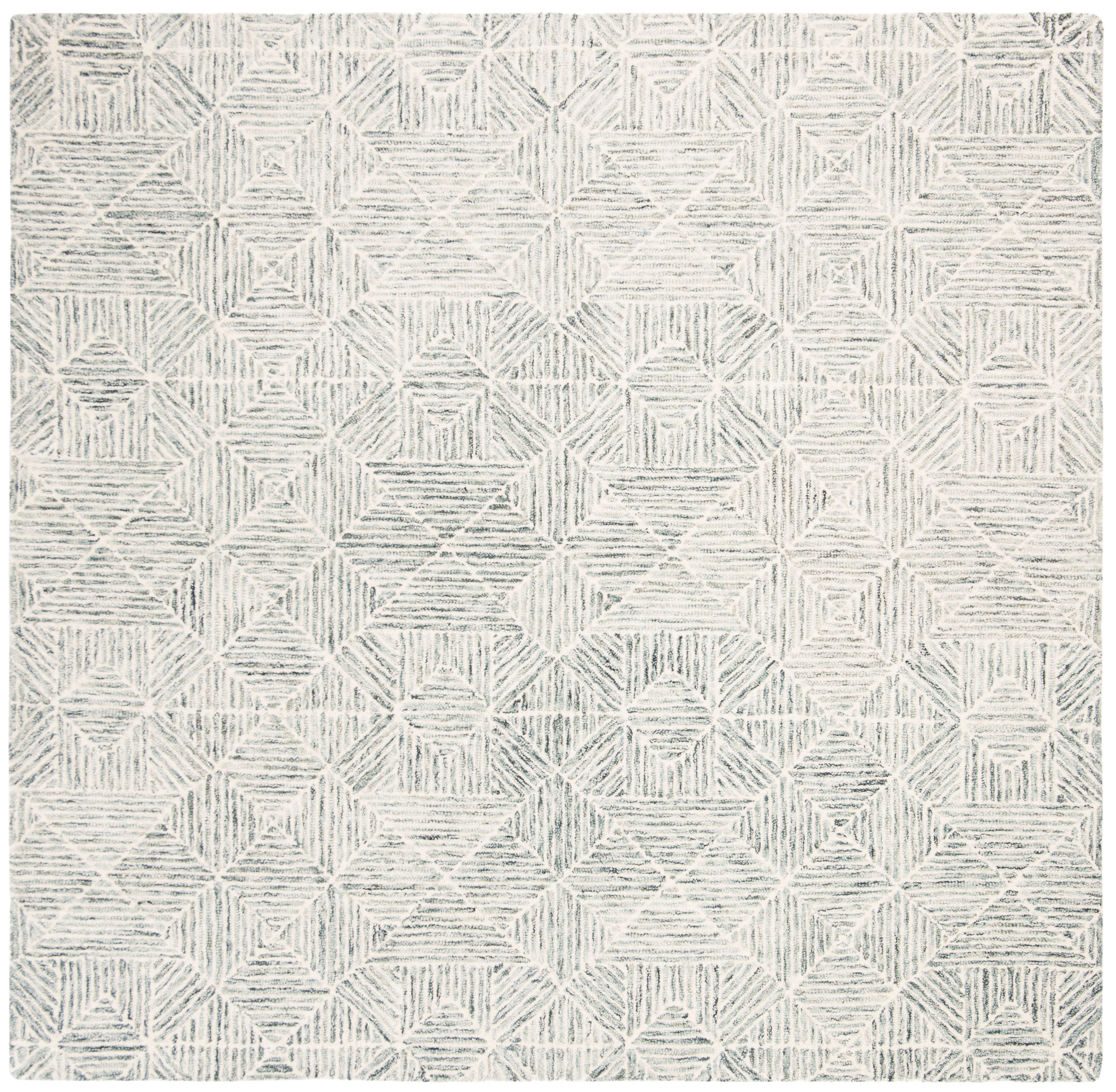 Safavieh Hand Tufted Abstract Collection Green / Ivory Area Rugs - ABT763Y - Picture 20 of 28
