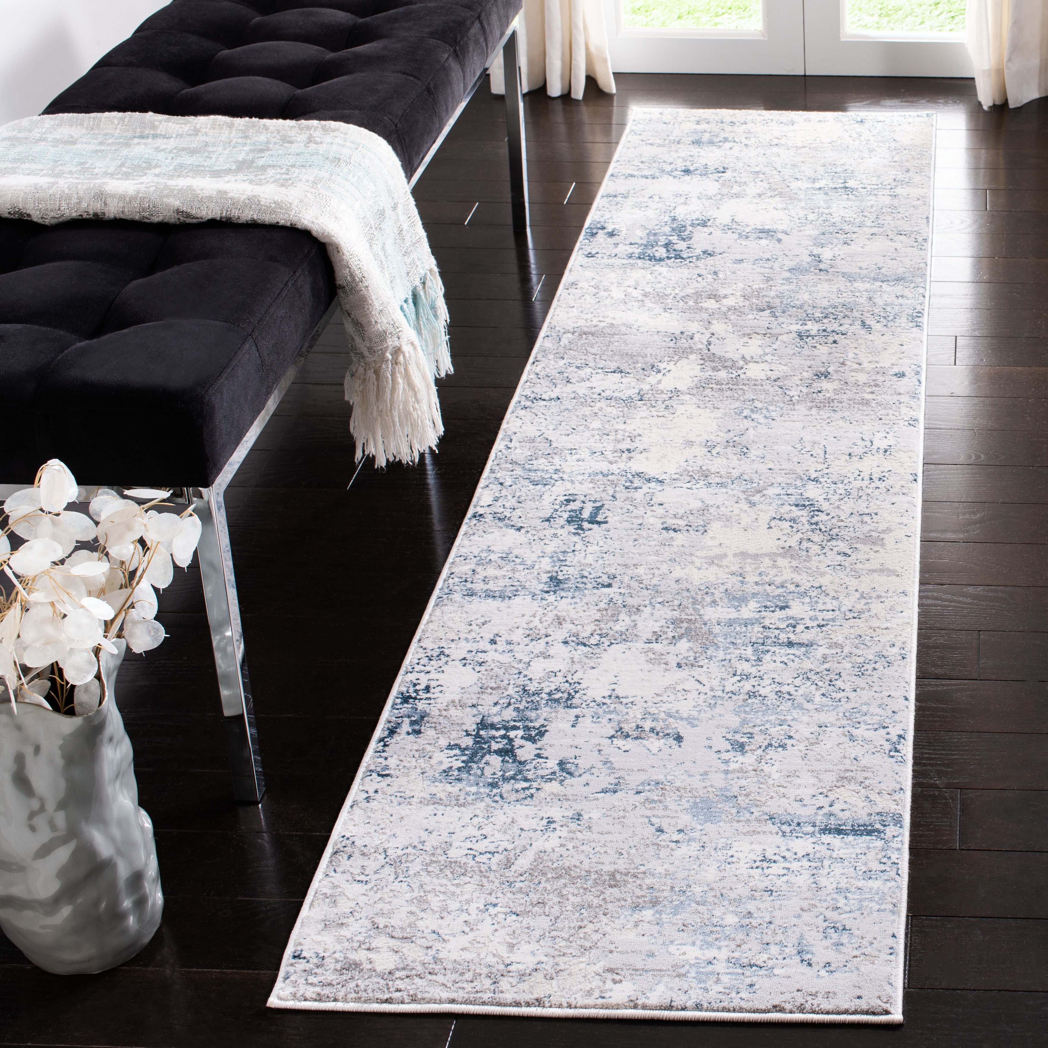 Safavieh Power Loomed Amalfi Collection Cream/Navy Area Rugs – AMF572C