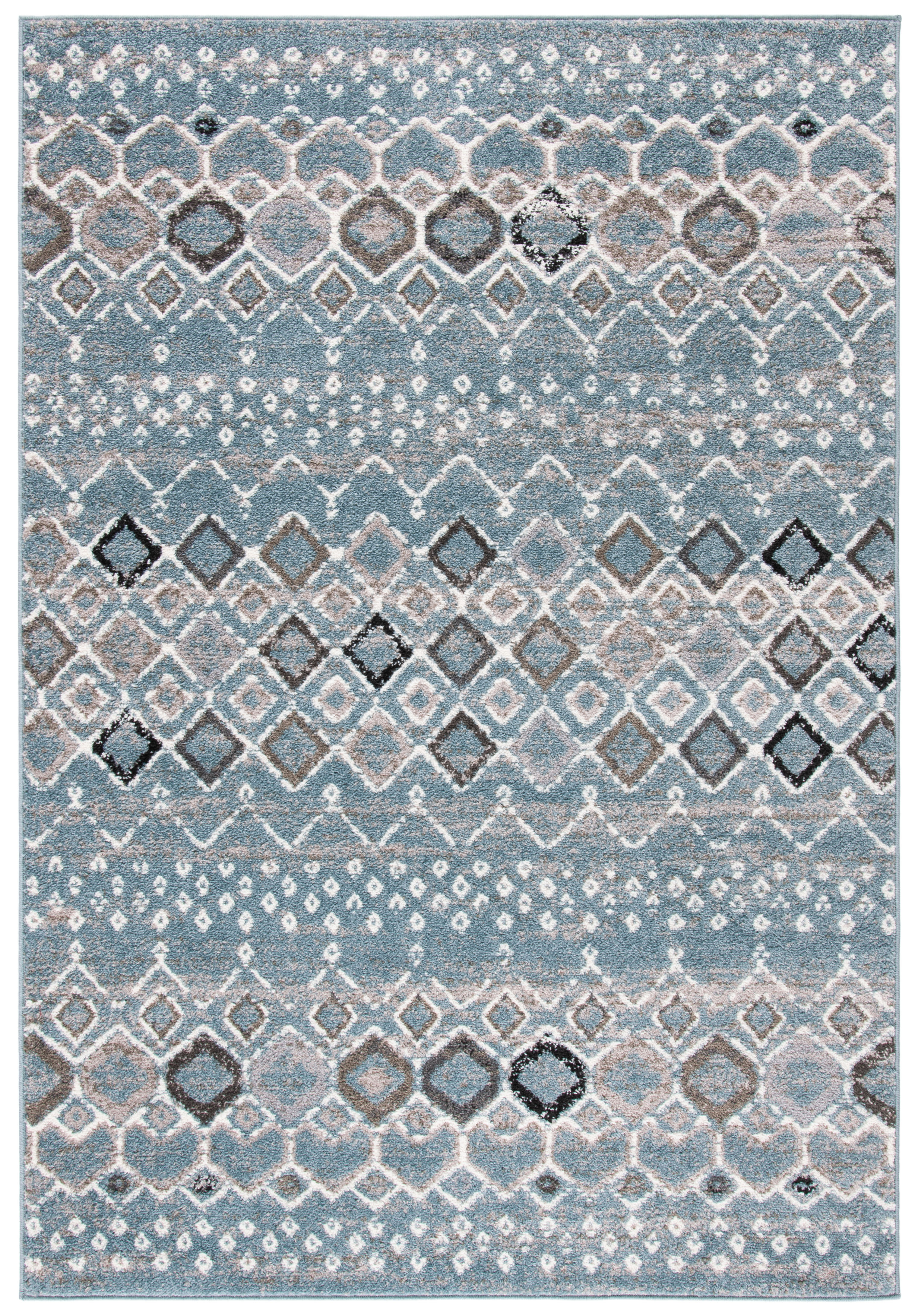Safavieh Power Loomed Amsterdam Blue / Ivory Area Rugs – AMS108L