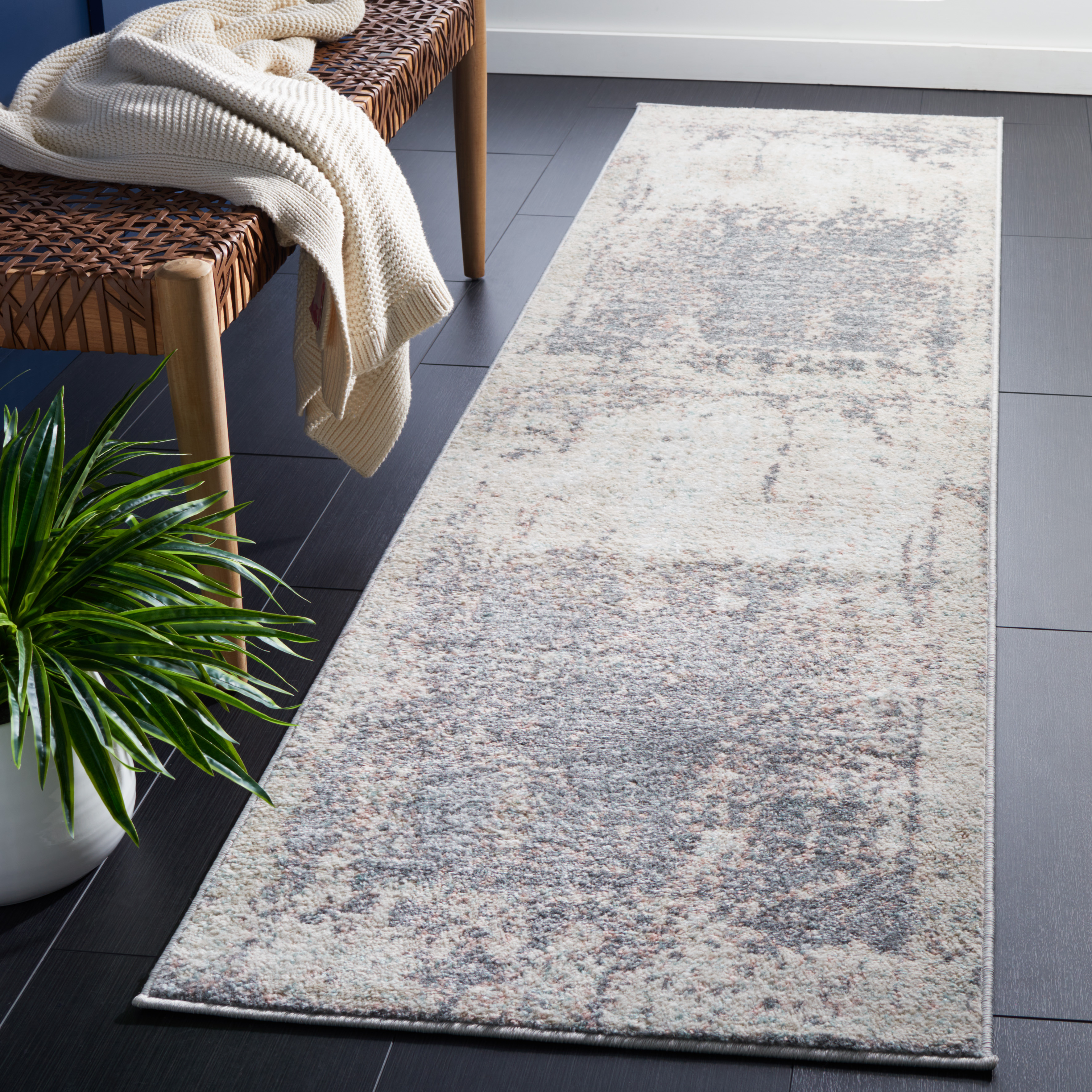 Safavieh Power Loomed Amsterdam Beige / Grey Area Rugs – AMS144F