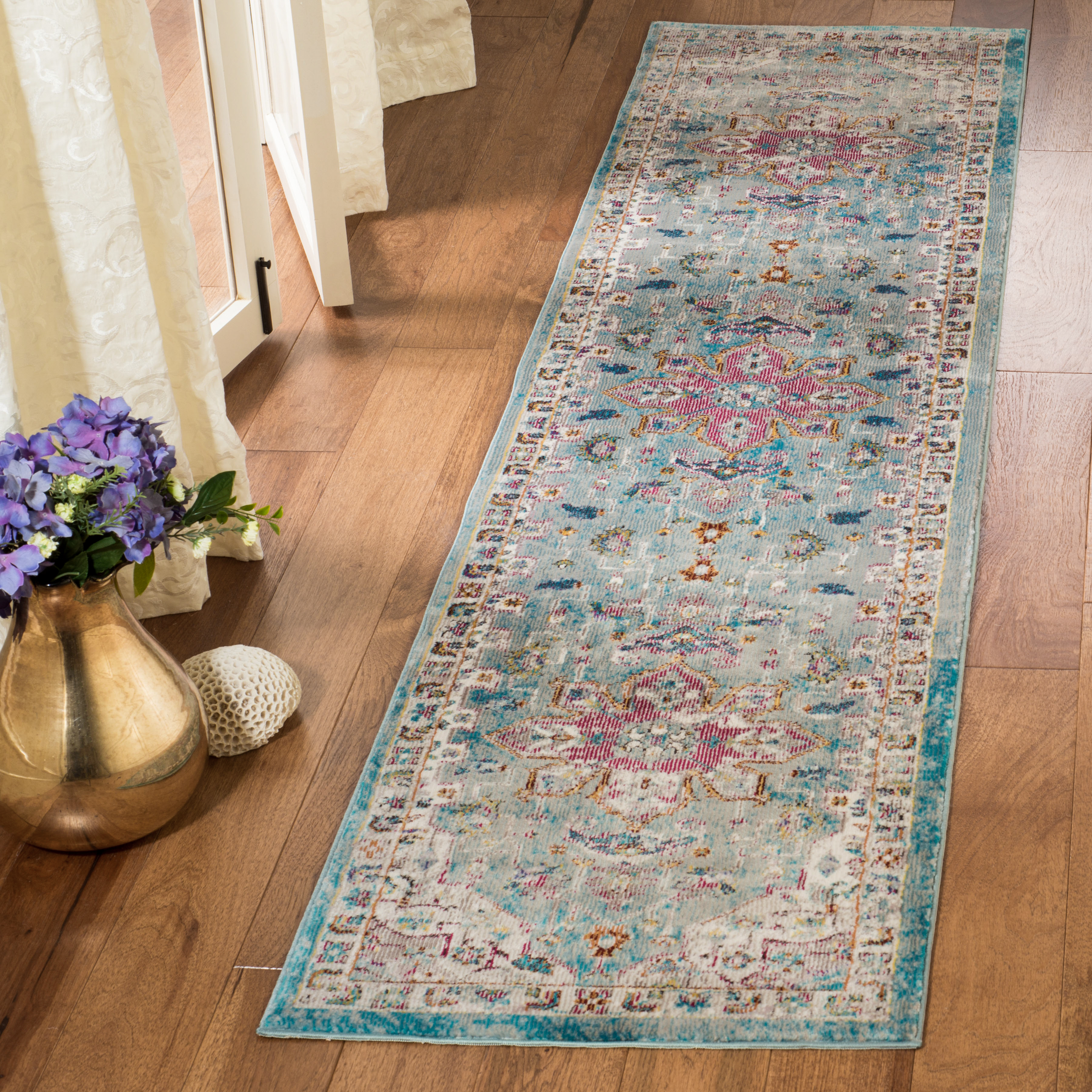 Safavieh Power Loomed Aria Collection Green / Creme Area Rugs – ARA160G