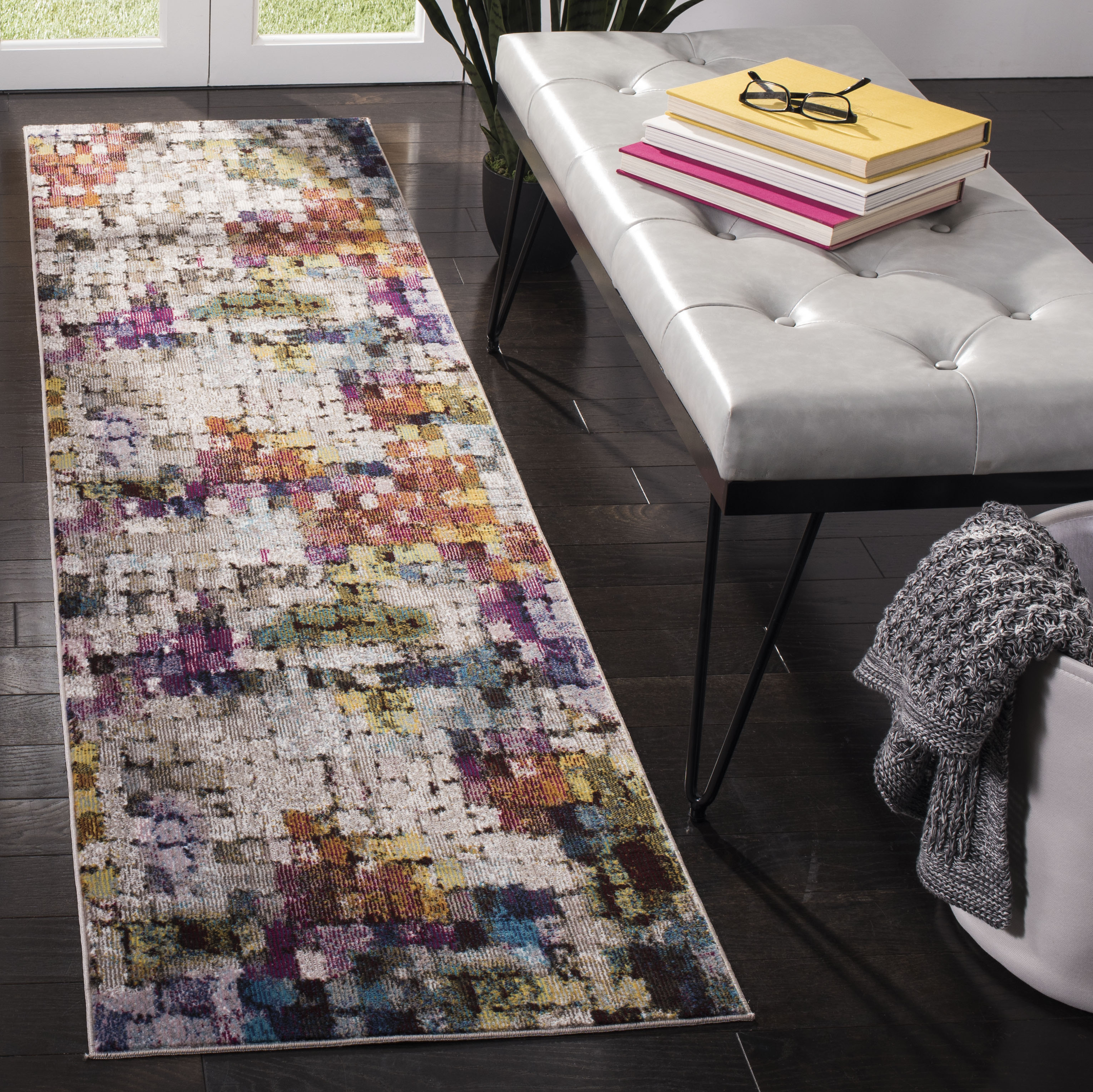 Safavieh Power Loomed Aria Collection Cream / Rust Area Rugs – ARA168A
