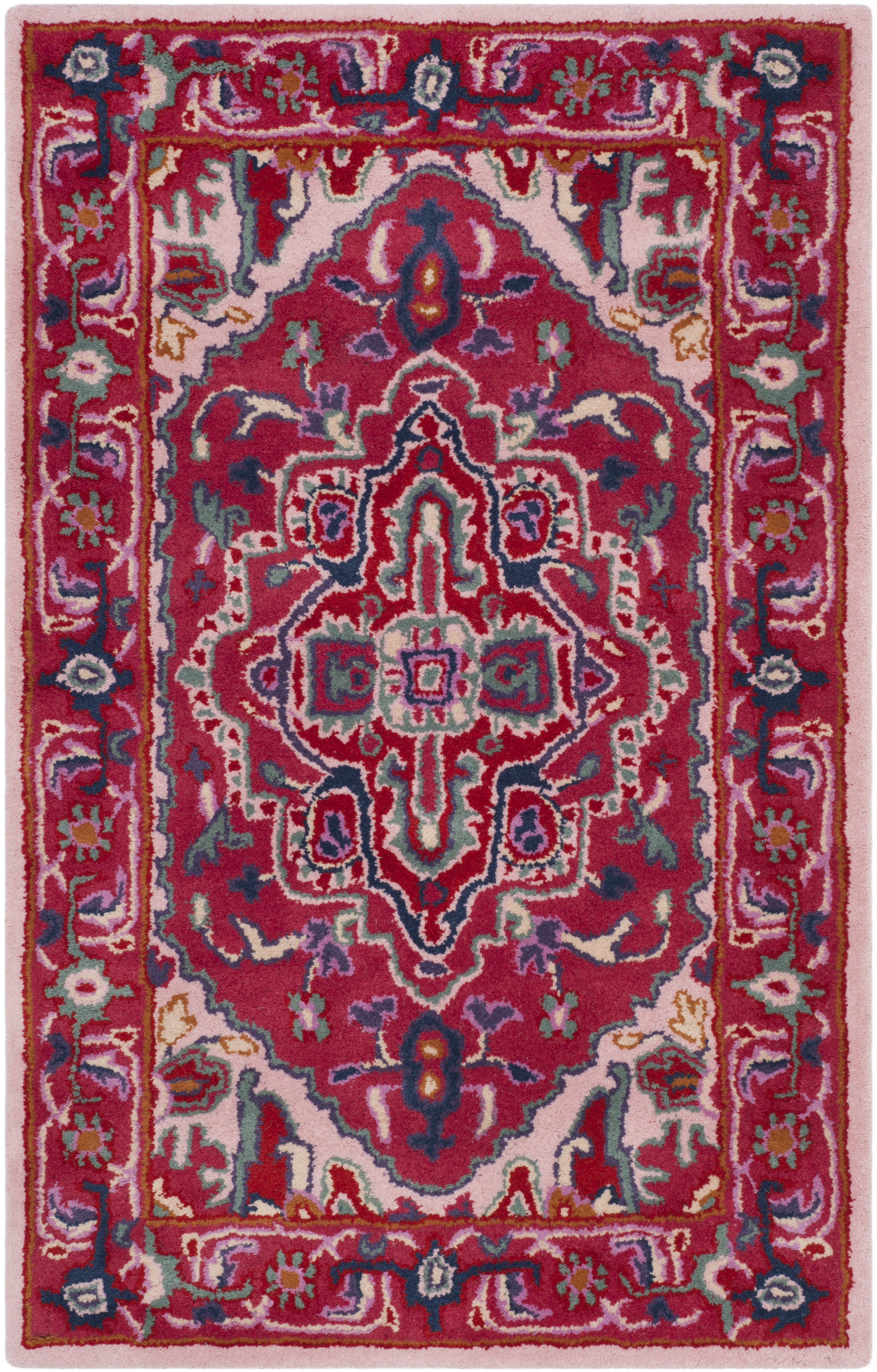 Safavieh Hand Tufted Bellagio Collection Red / Pink Area Rugs – BLG546A