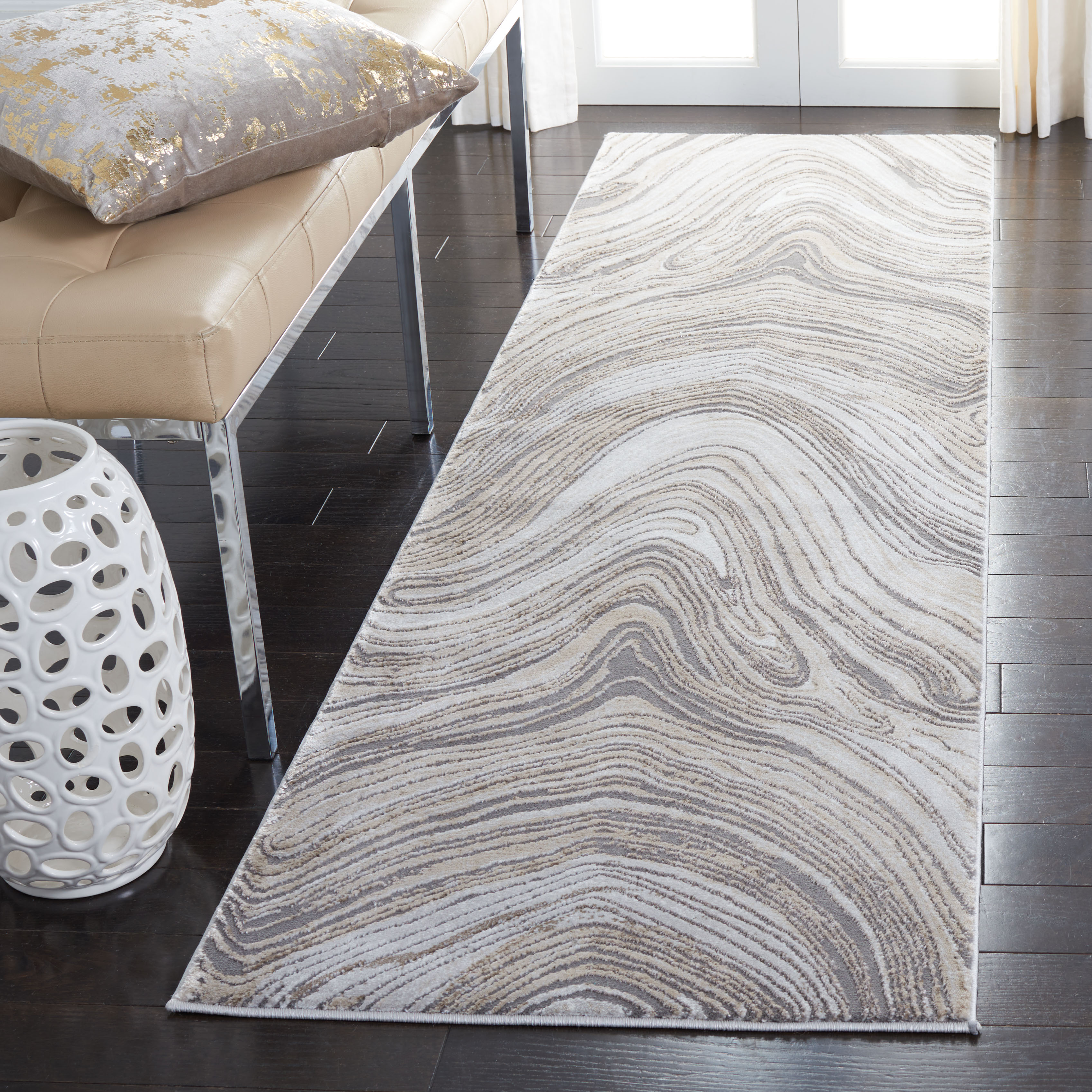 Safavieh Power Loomed Craft Collection Gold / Grey Area Rugs – CFT846D