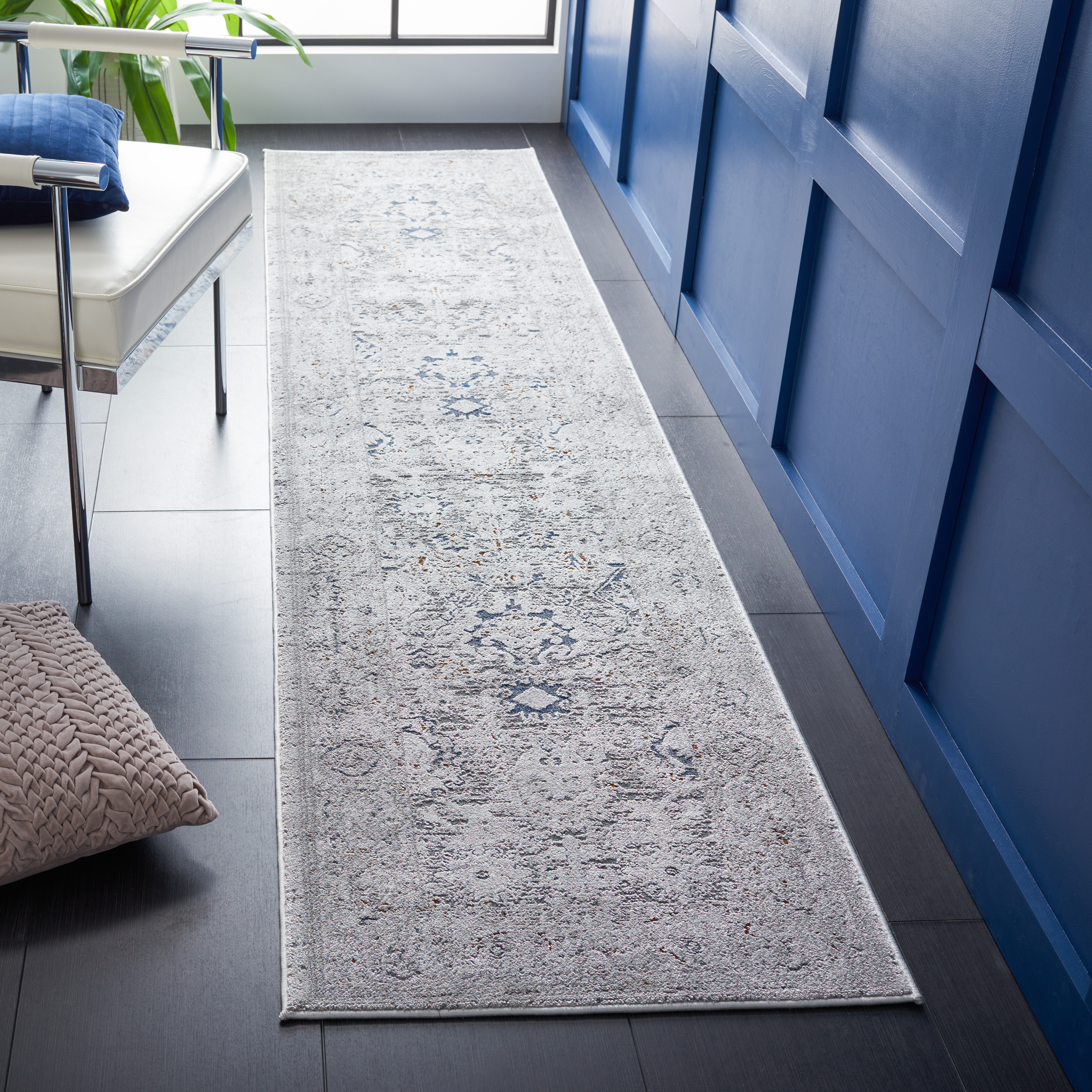 Safavieh Power Loomed Craft Collection Grey / Blue Area Rugs – CFT927F