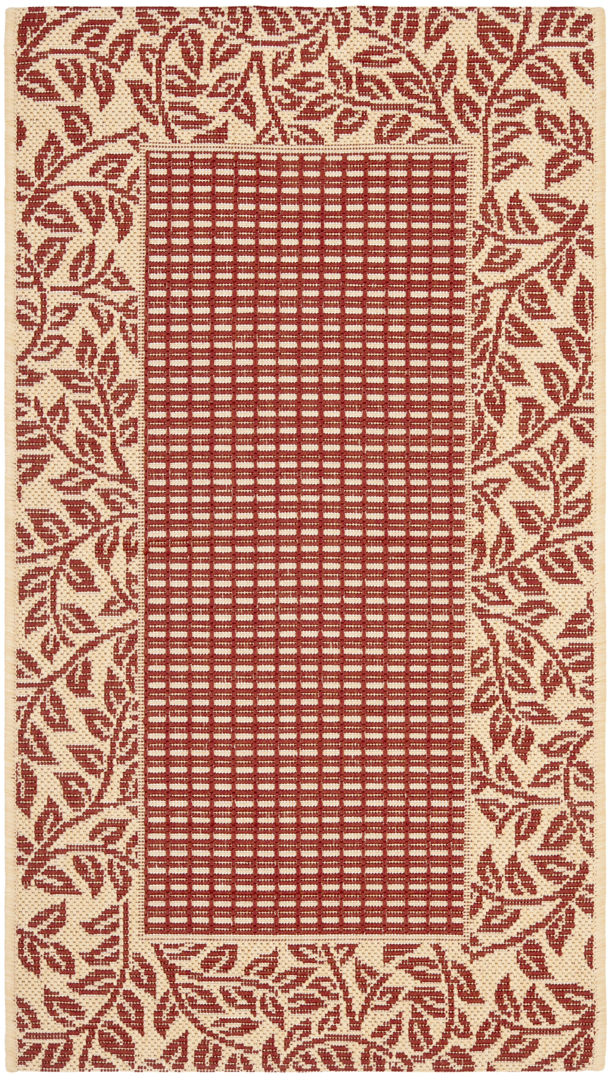 Safavieh Indoor / Outdoor Red / Natural Area Rugs – CY0727-3707