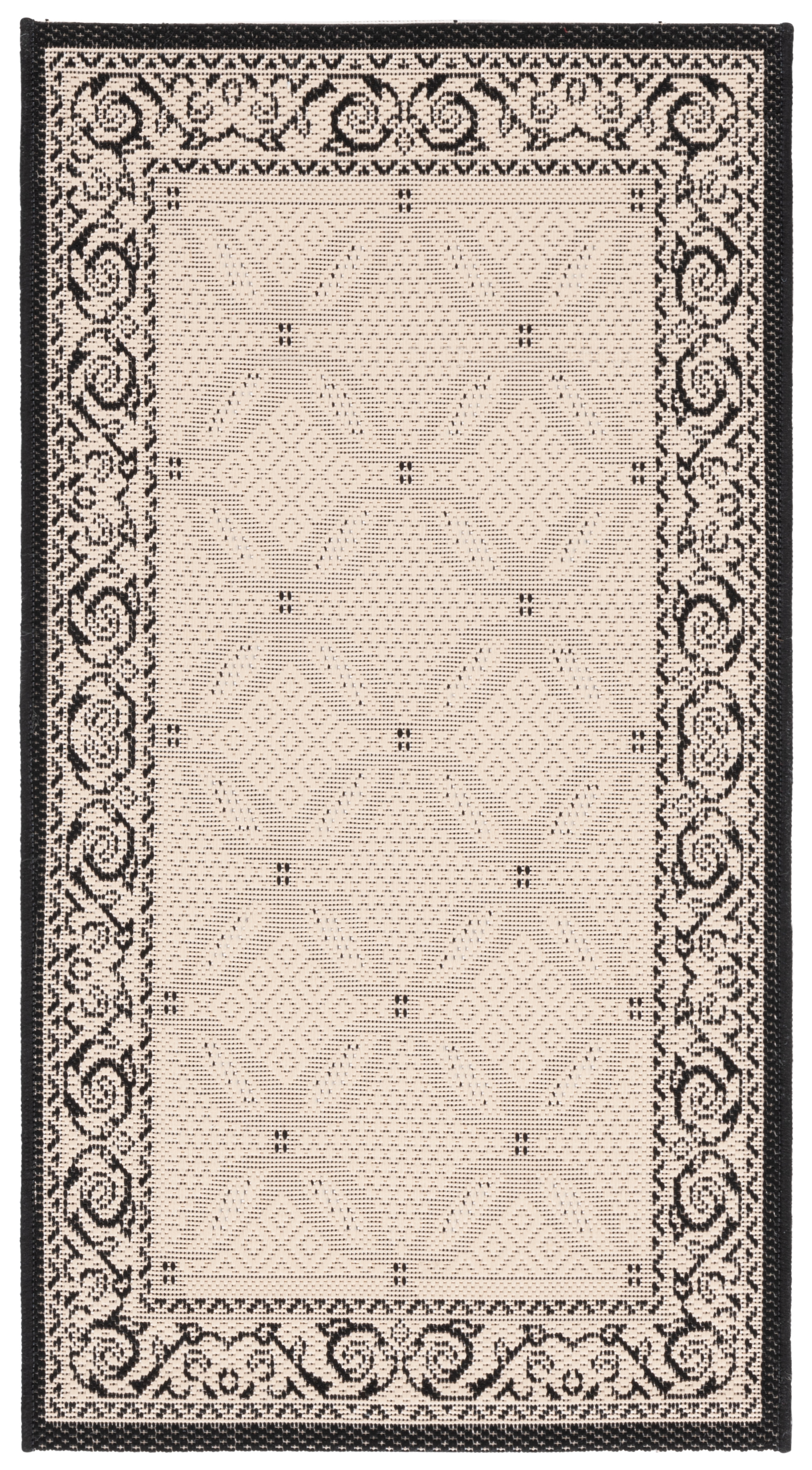 Safavieh Indoor / Outdoor Sand / Black Area Rugs – CY1502-3901