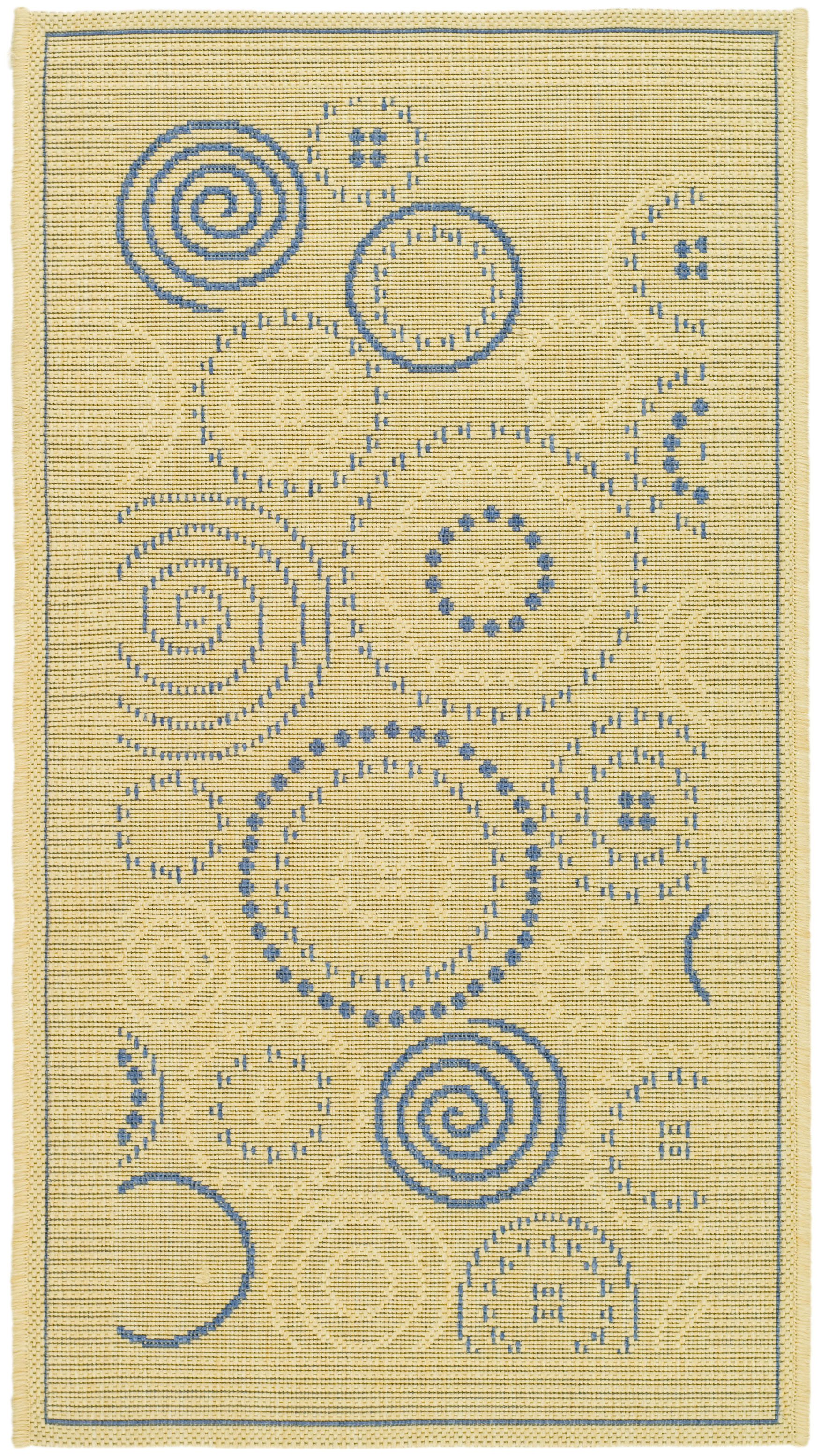 Safavieh Indoor / Outdoor Natural / Blue Area Rugs – CY1906-3101