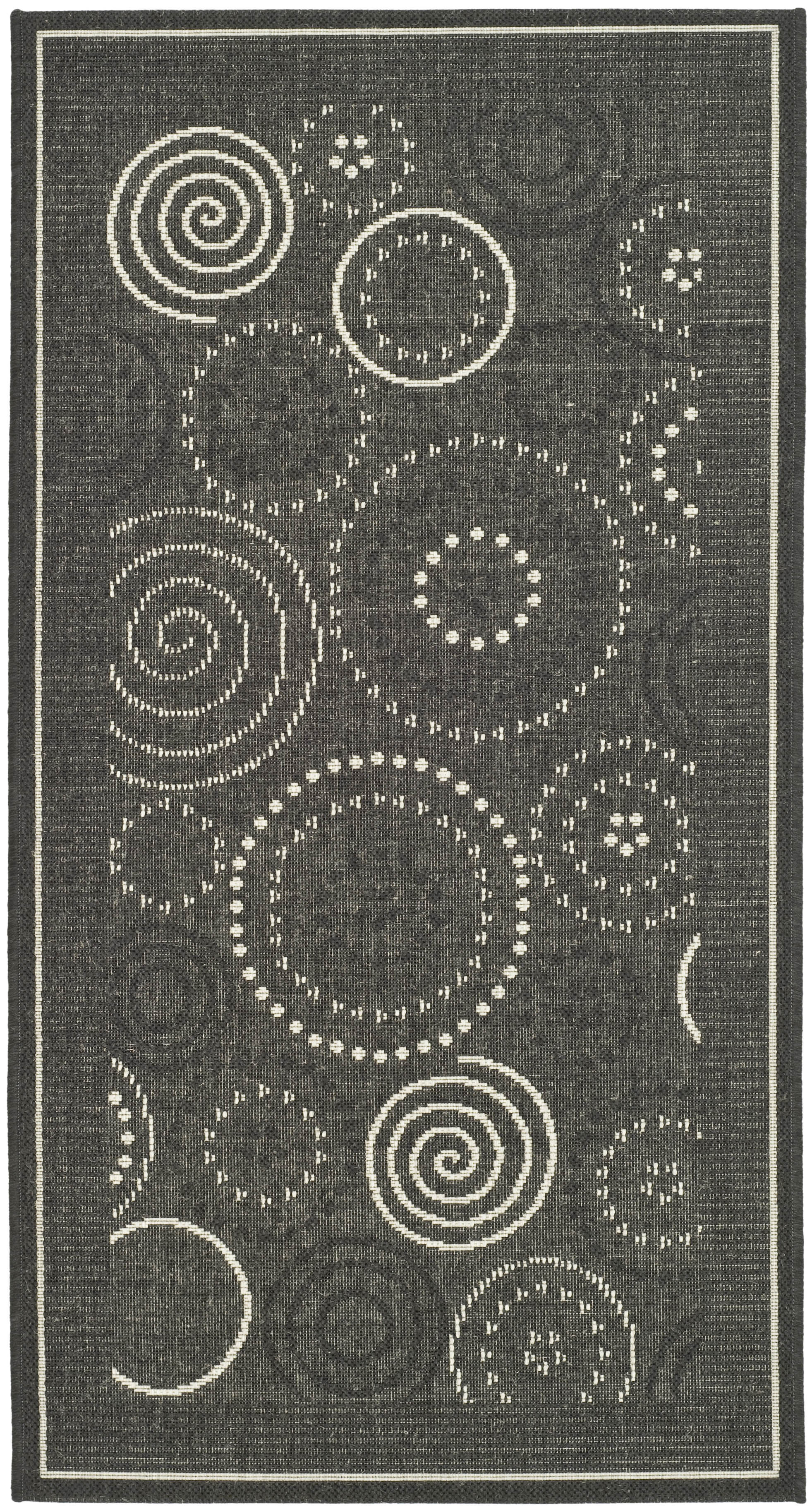 Safavieh Indoor / Outdoor Black / Sand Area Rugs – CY1906-3908