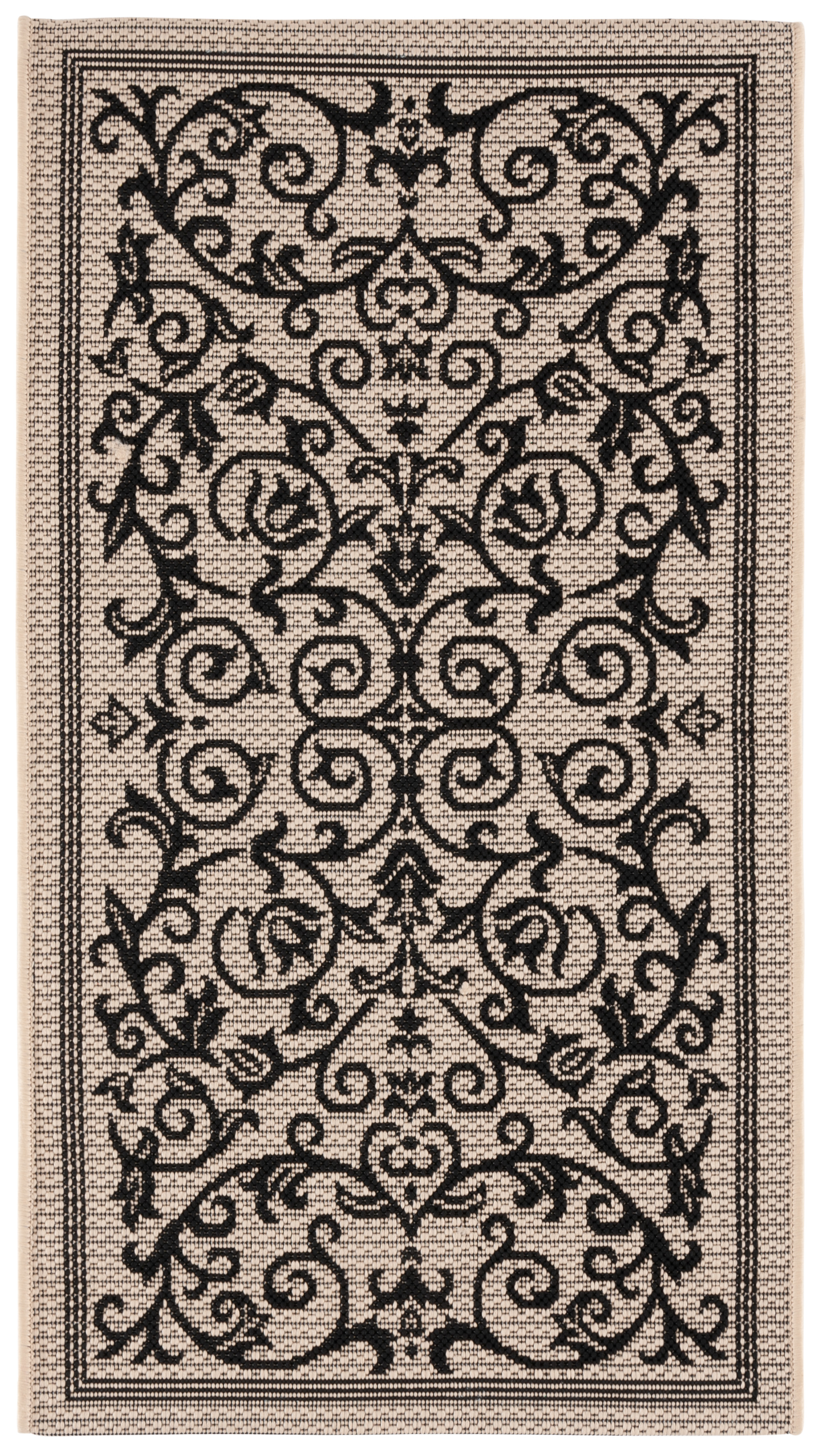 Safavieh Indoor / Outdoor Sand / Black Area Rugs – CY2098-3901