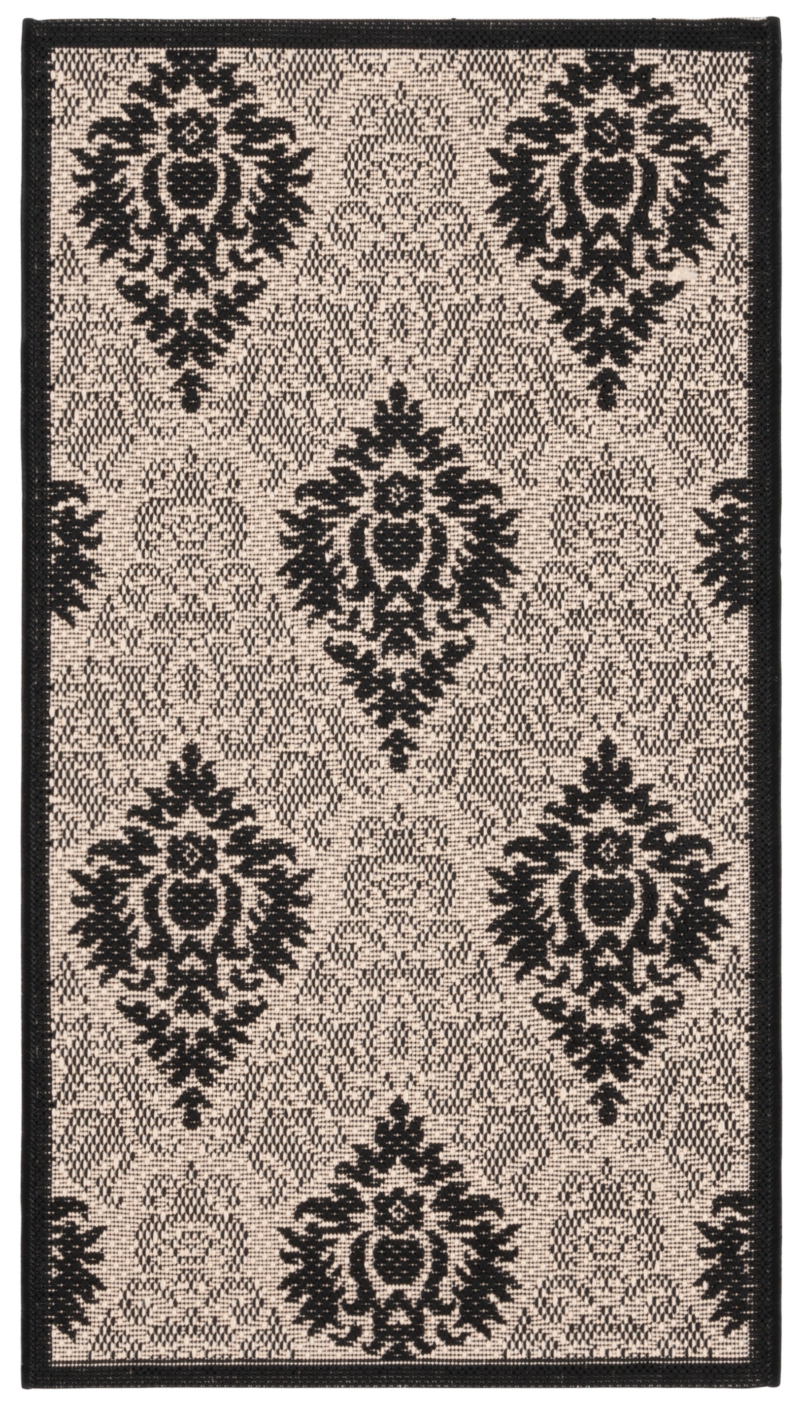 Safavieh Indoor / Outdoor Sand / Black Area Rugs – CY2714-3901