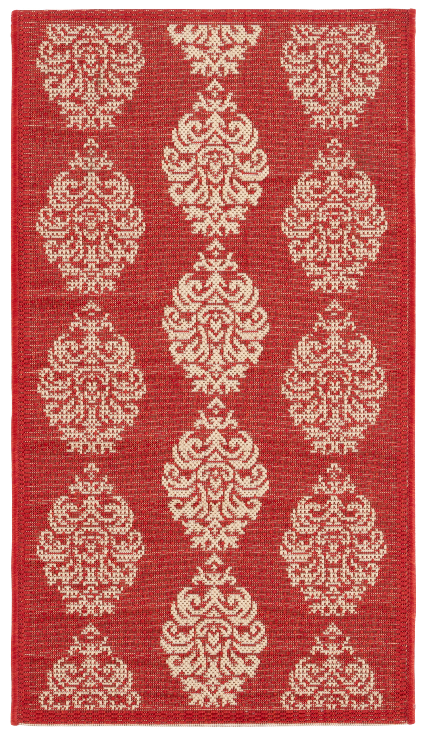 Safavieh Indoor / Outdoor Red / Natural Area Rugs – CY2720-3707