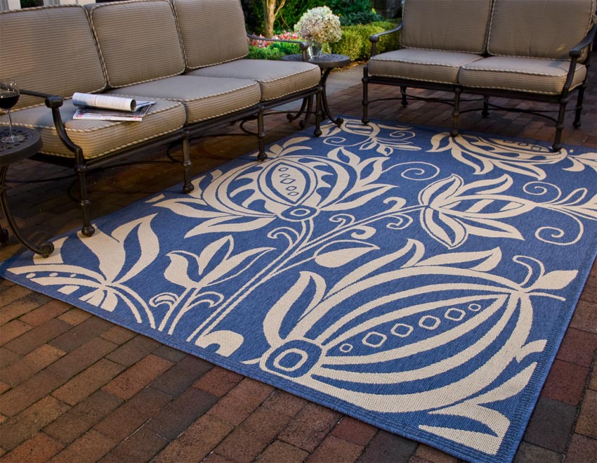 Safavieh Indoor / Outdoor Blue / Natural Area Rugs - CY2961-3103 | eBay