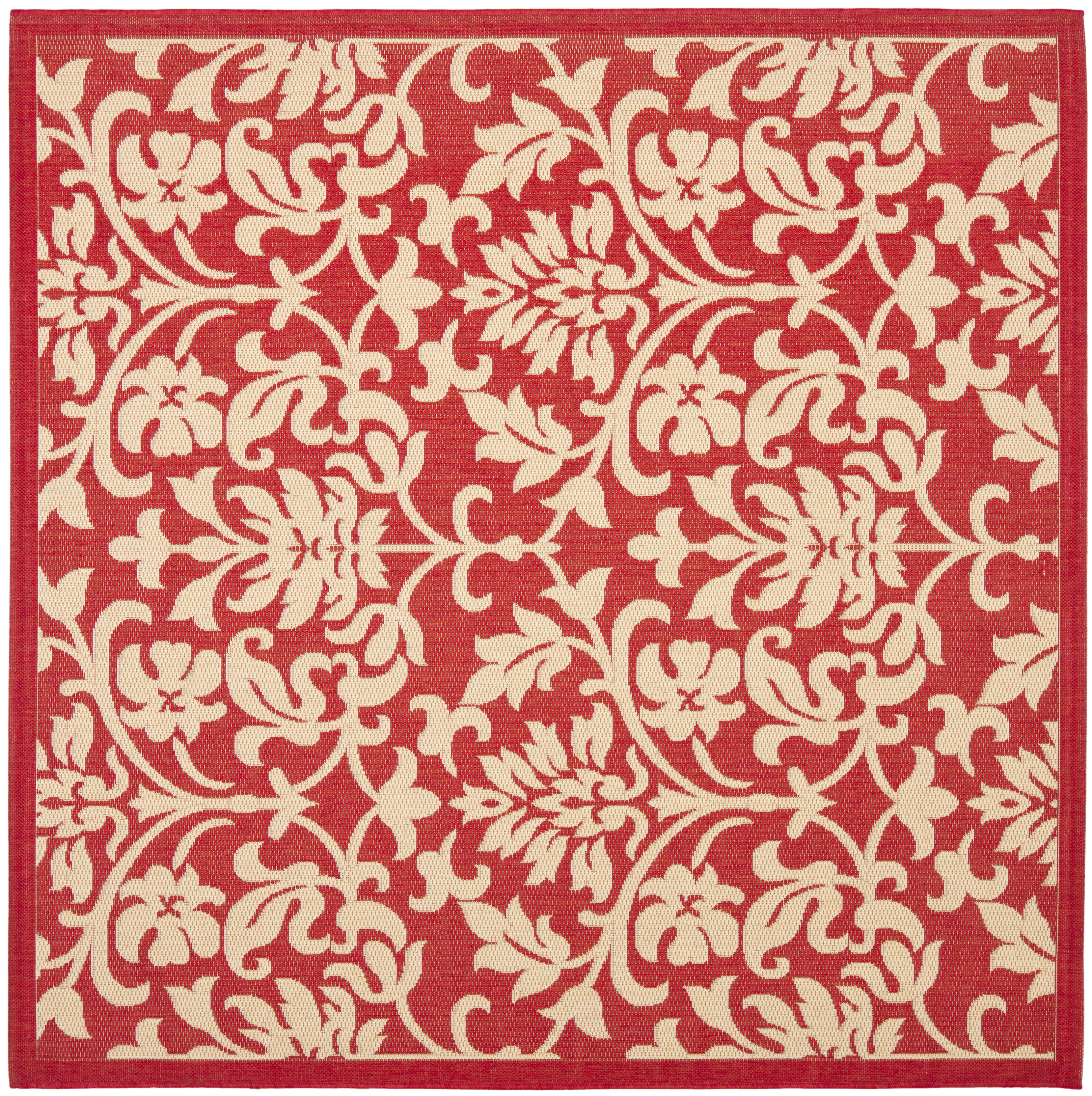 Red Female Rug Safavieh Indoor / Outdoor Red / Natural Area Rugs - CY3416-3707 | eBay