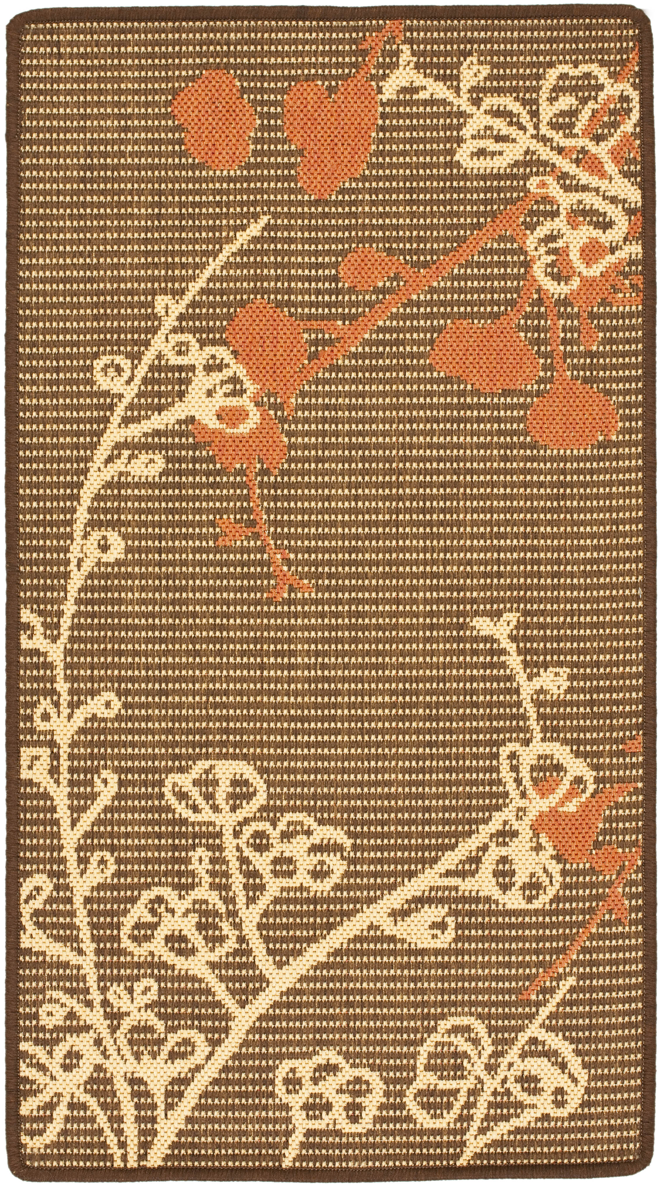 Safavieh Indoor / Outdoor Terracotta / Brown Floral Area Rugs - CY4038C - Picture 2 of 10