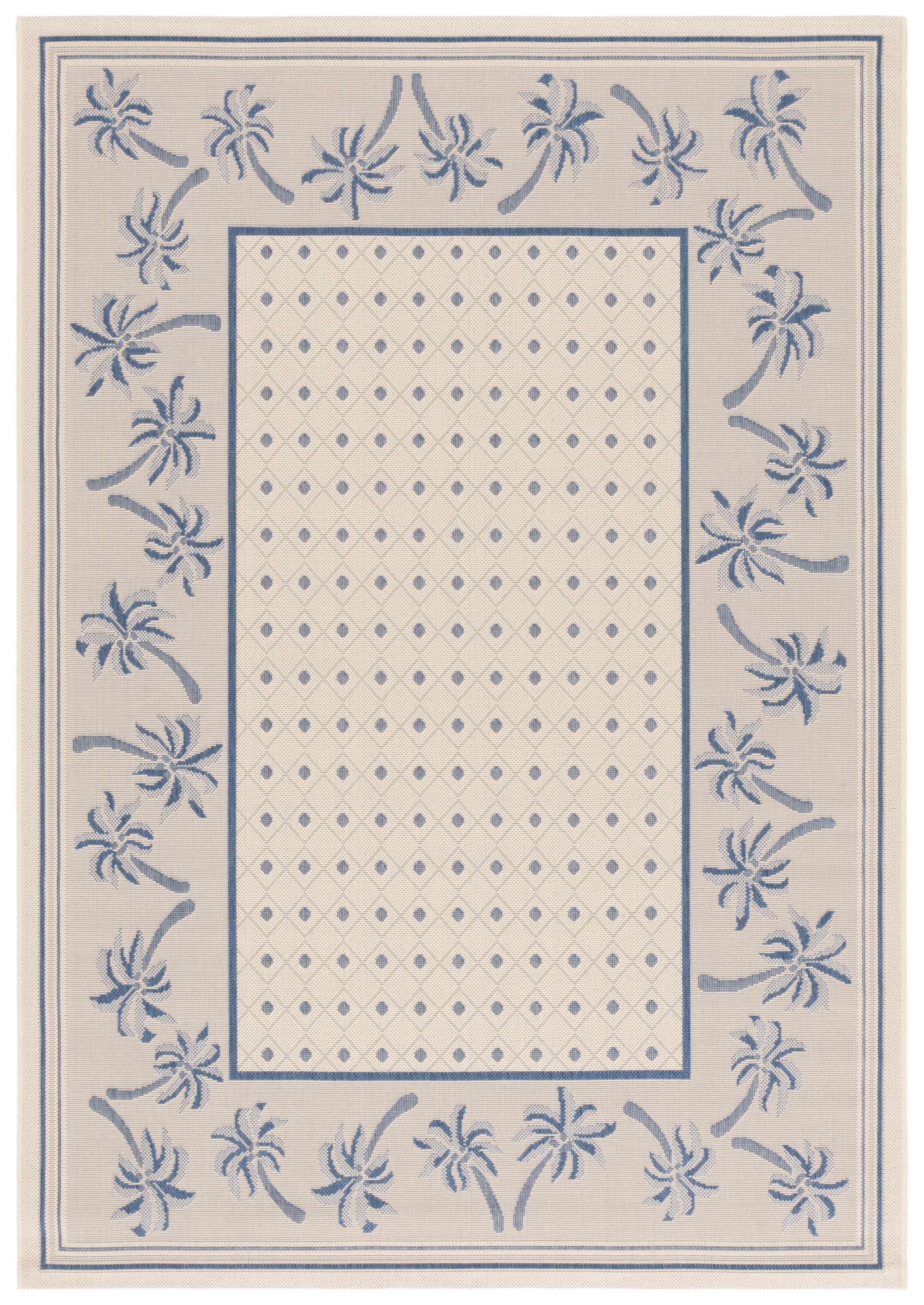 Safavieh Indoor / Outdoor Ivory / Blue Area Rugs - CY5148F - Picture 3 of 8