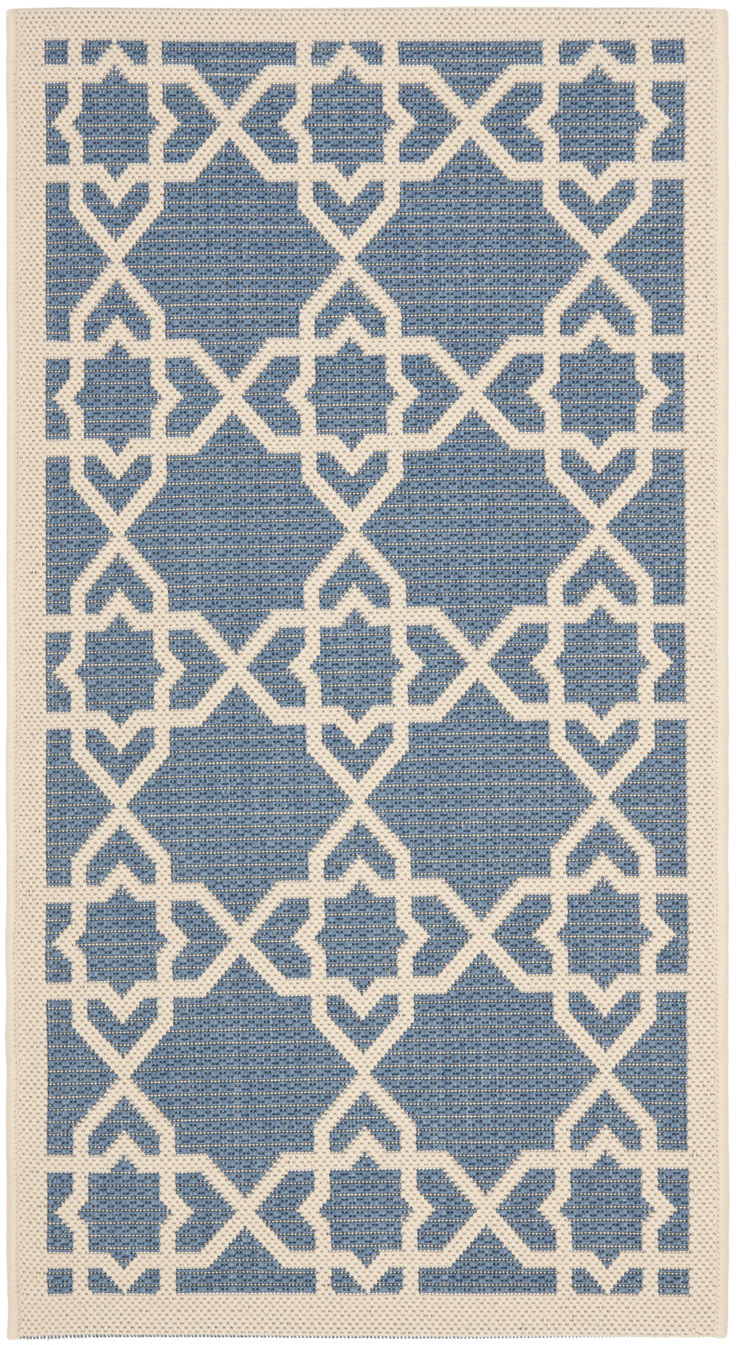 Safavieh Indoor / Outdoor Blue / Beige Area Rugs – CY6032-243