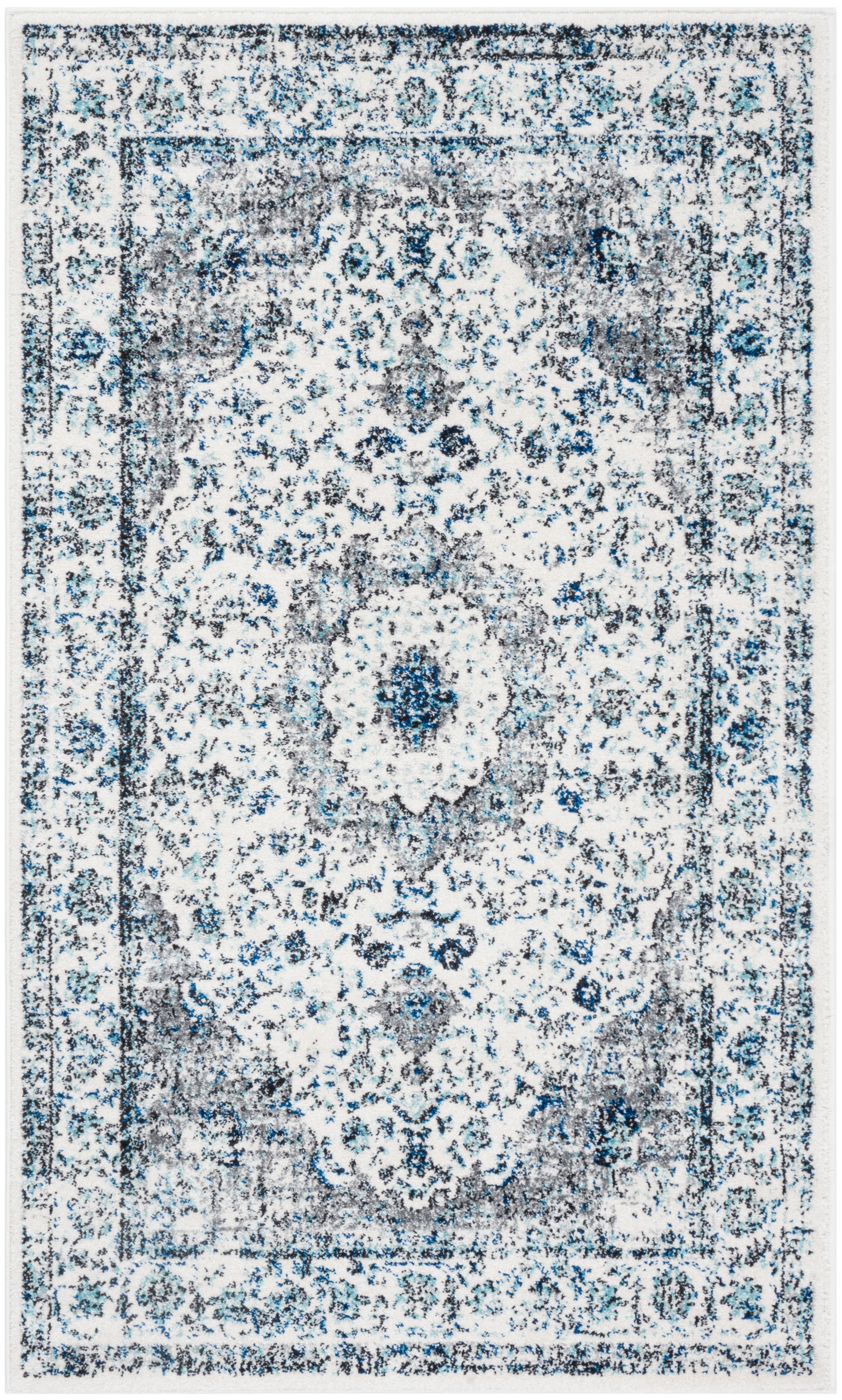 Grey / Ivory Safavieh Power Loomed Evoke Area Rugs - EVK220D - Picture 14 of 33