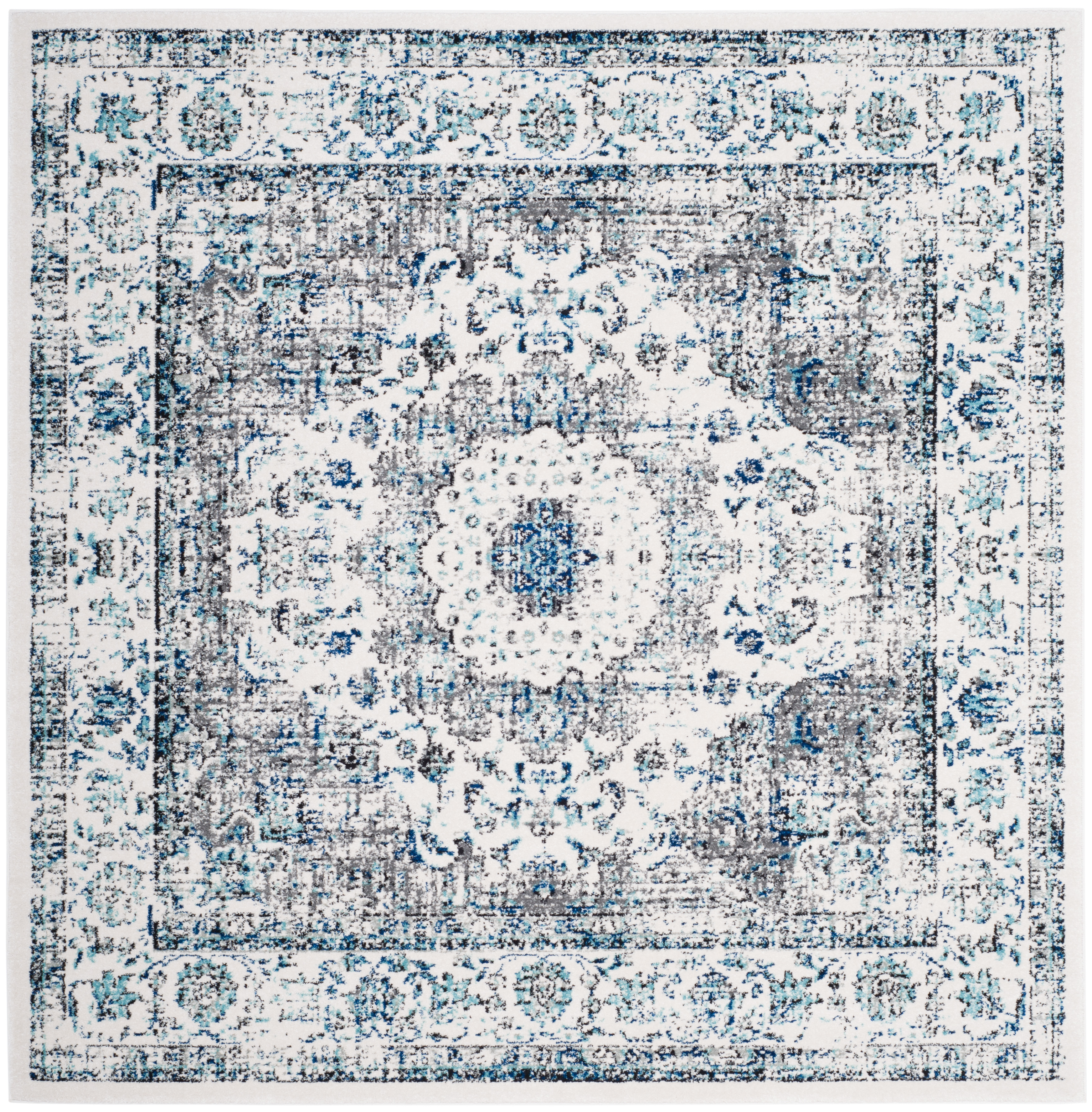 Grey / Ivory Safavieh Power Loomed Evoke Area Rugs - EVK220D - Picture 22 of 33