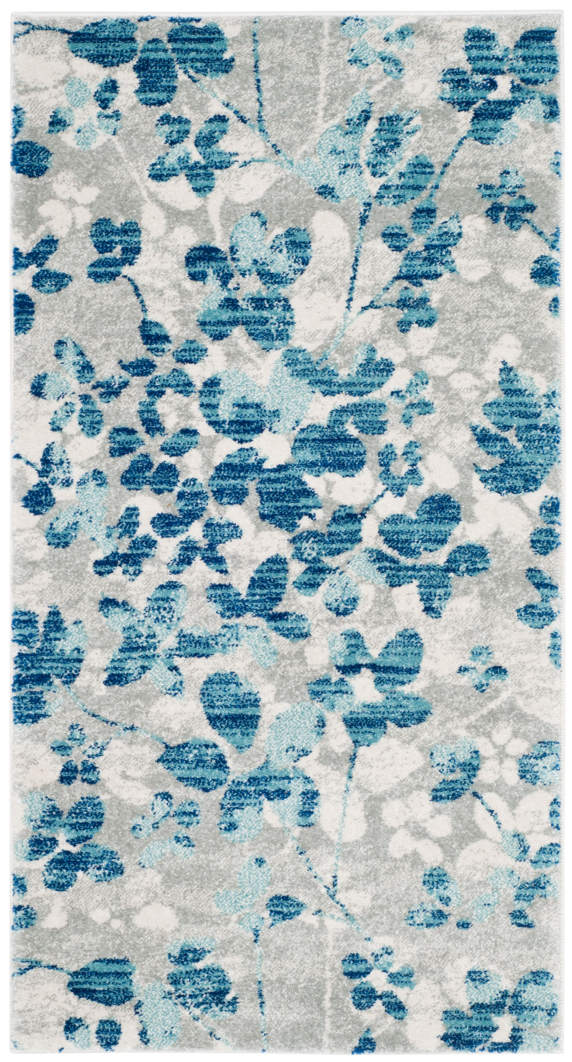 Grey / Light Blue Safavieh Power Loomed Evoke Area Rugs – EVK236J