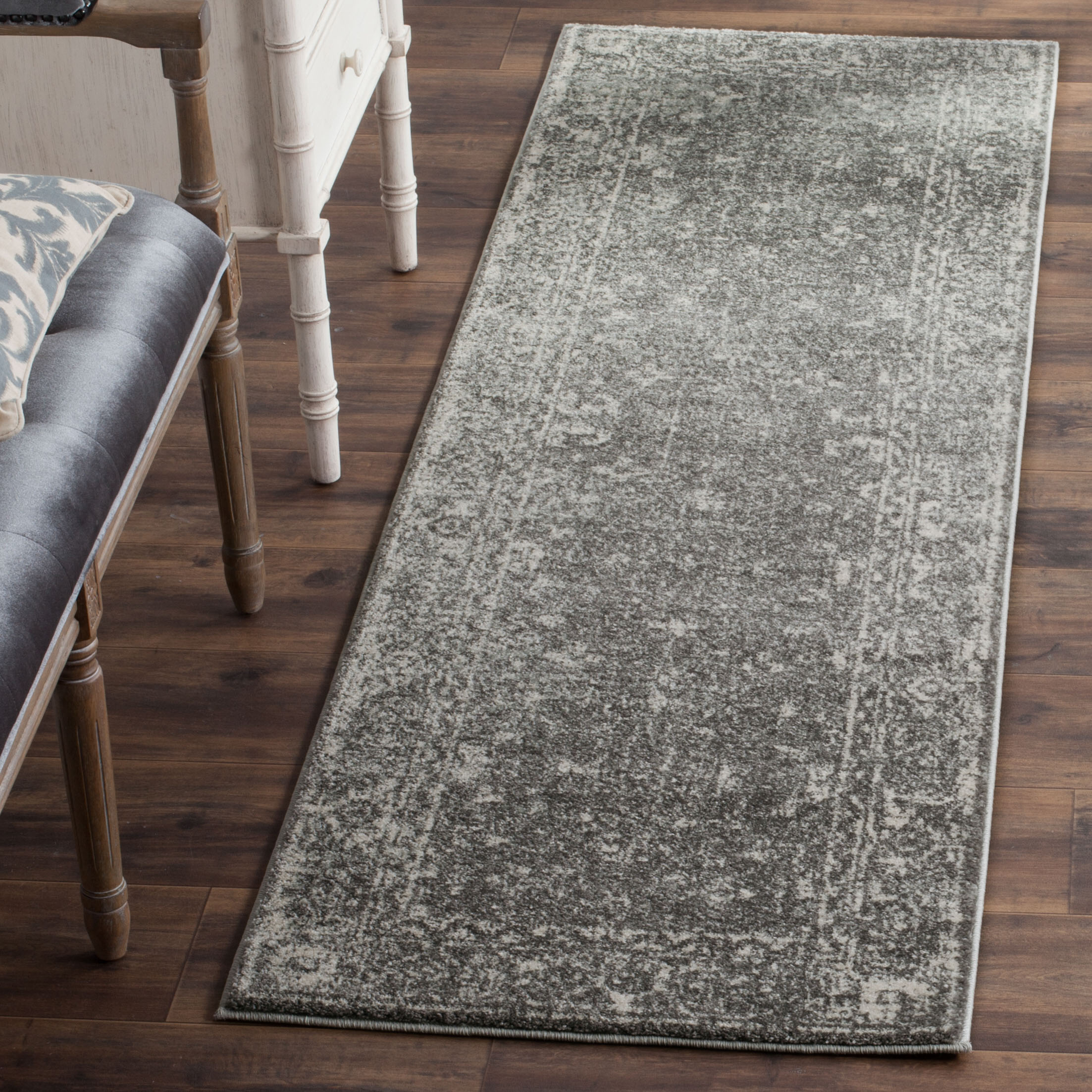 Safavieh Evoke Collection Evk270s Vintage Grey and Ivory Area Rug 8' X ...