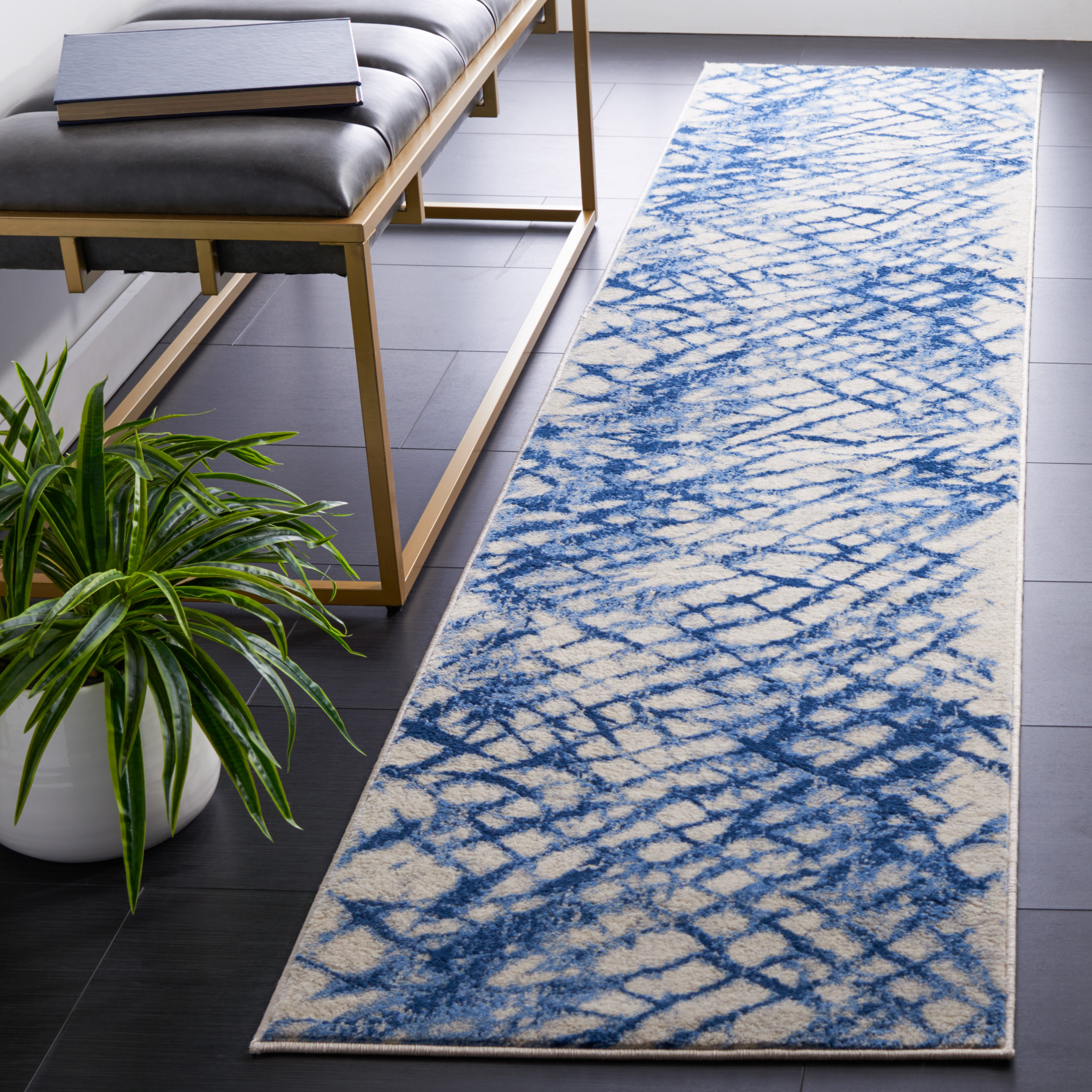 Safavieh Power Loomed Jasper Collection Navy / Ivory Area Rugs – JSP133N