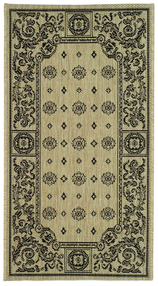 Safavieh Indoor / Outdoor Sand / Black Area Rugs – CY1356-3901