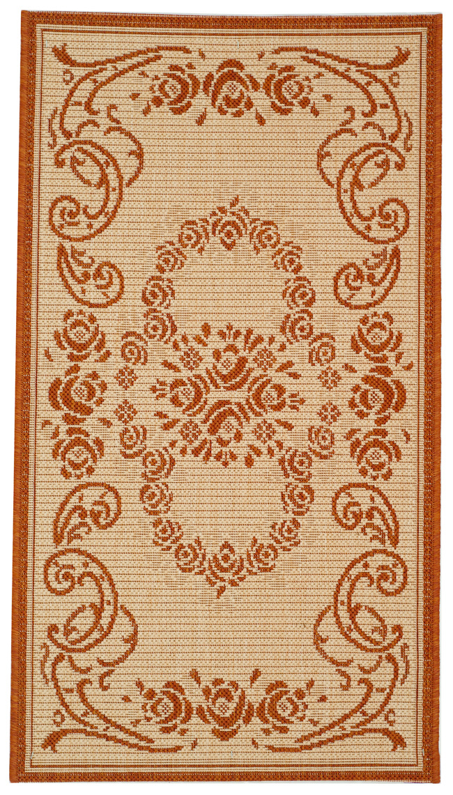 Safavieh Indoor / Outdoor Natural / Terracotta Area Rugs – CY1893-3201